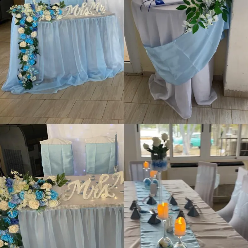 Decoración de boda azul