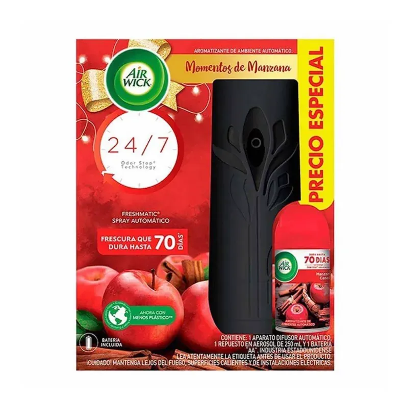  Air Wick Freshmatic Spray Automático – Momentos de Manzana (Kit Completo)