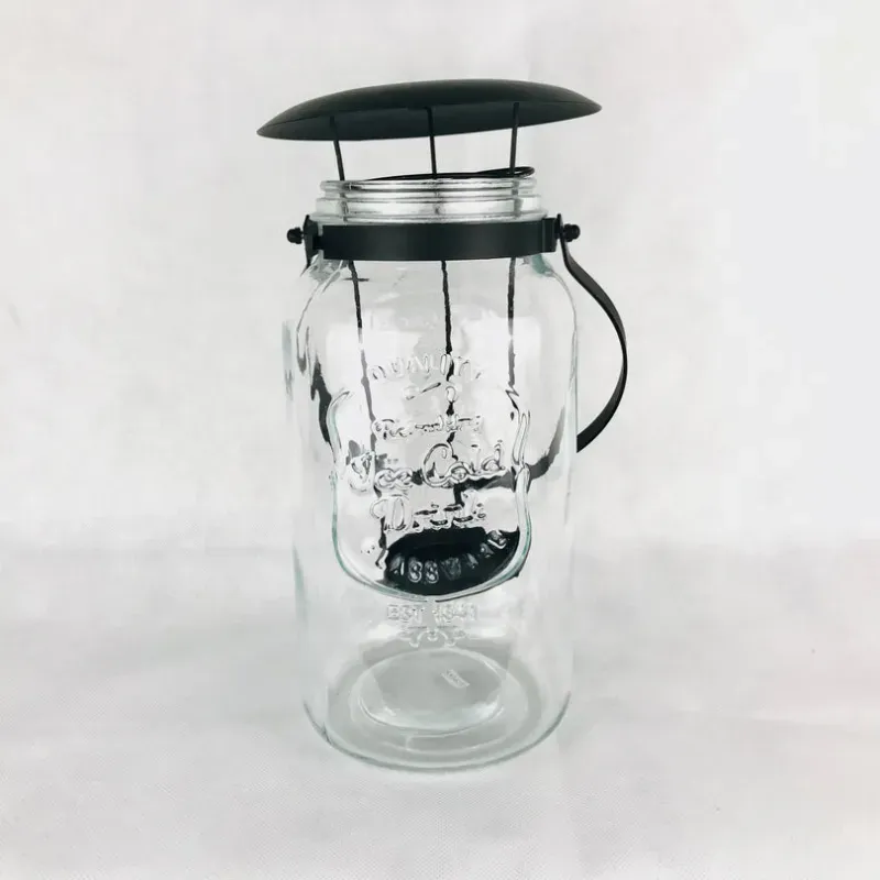 Porta velas de cristal y acero