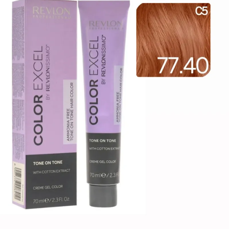 Tinte Revlon 77.40 cobrizo claro intenso