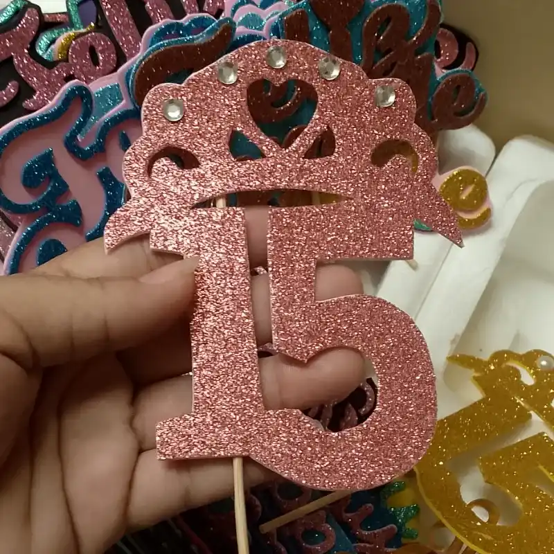 Topper de 15 (rosa gold)