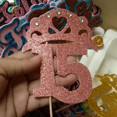 Topper de 15 (rosa gold)