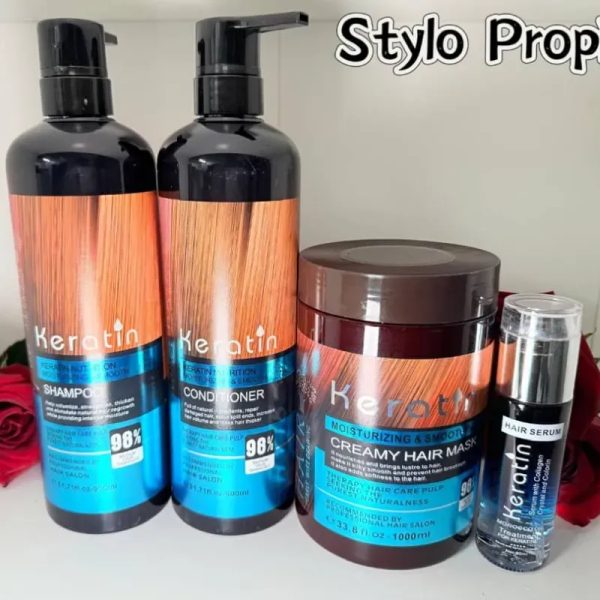 ✨Set de Shampoo Acondicionador mascarilla y sérum Keratin