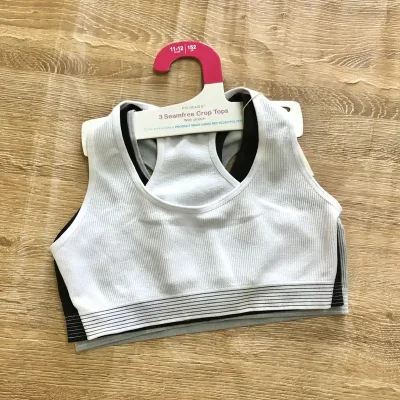 Pack de 3 corpiños color blanco y negro