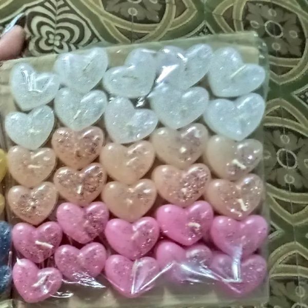 Paquete de 30 velitas pequeñas de corazones