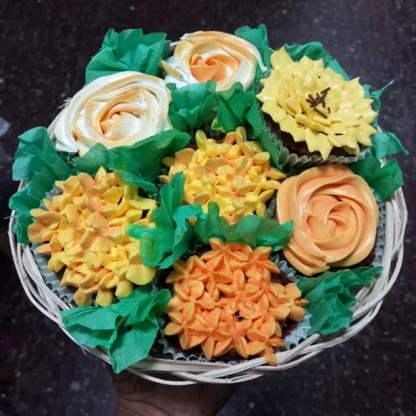 Cesta de cupcakes