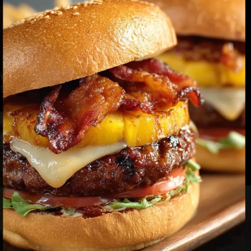 Hamburguesas de Bacon y Piña