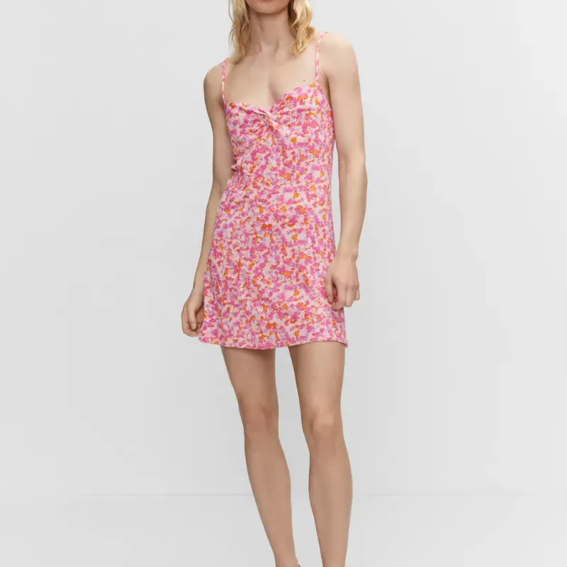 Vestido estampado corto