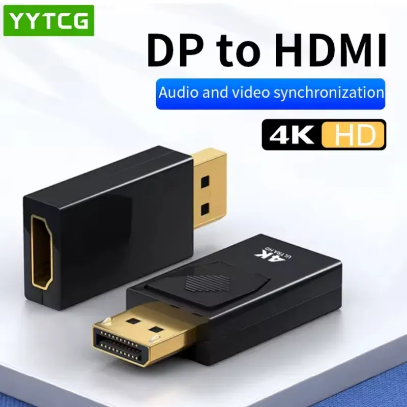  Adaptador DisplayPort (DP) Macho a HDMI Hembra 4K