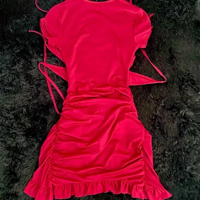 Vestido Rojo de Tiras