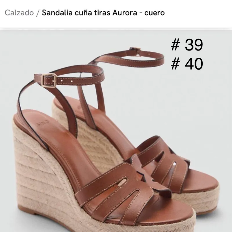 Sandalias de cuña alta MANGO
