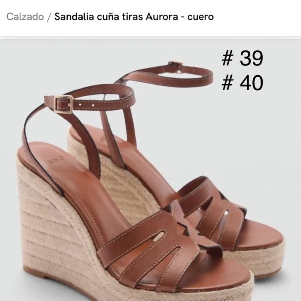 Sandalias de cuña alta MANGO