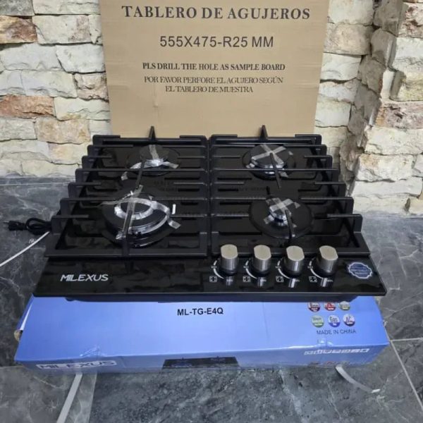 Cocina empotrable de 4 quemadores