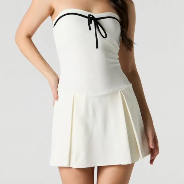 Vestido crema mini coquette