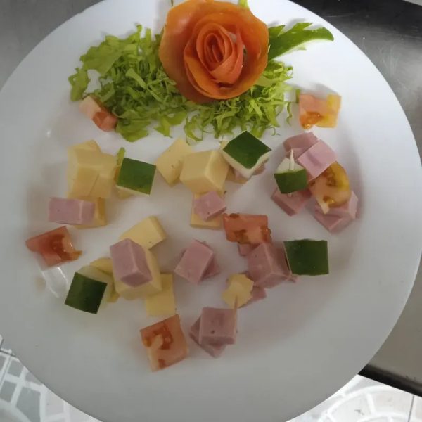 Entremes de jamón y queso