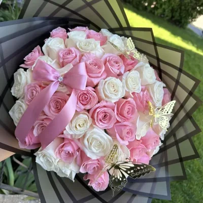 Ramo de 50 rosas naturales importadas