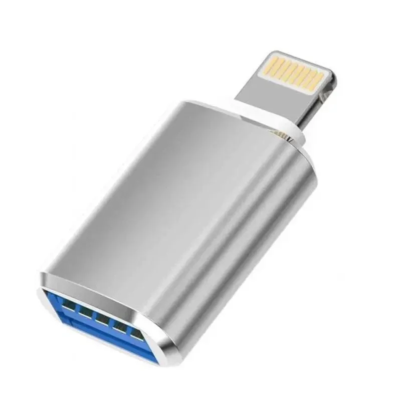 Adaptador OTG metálico iPhone a USB