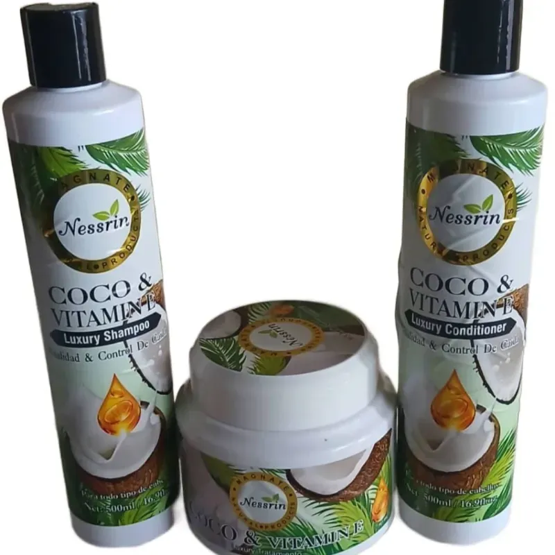 Shampoo, acondicionador y crema de tratamiento