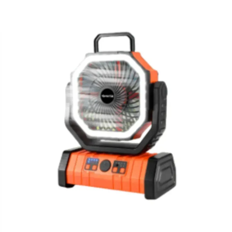 VENTILADOR RECARGABLE PORTÁTIL F6 CON LUZ LED 20000mAh NARANJA