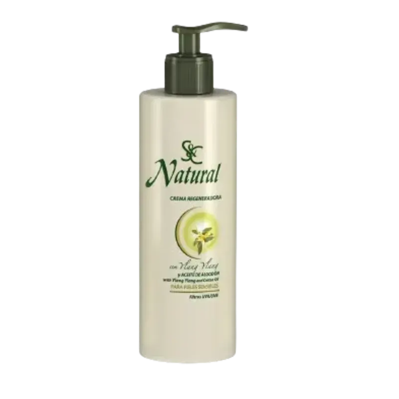 S&C NATURAL CREMA REGENERADORA CON YLANG YLANG  Y ACEITE DE ALGODÓN 400 ML