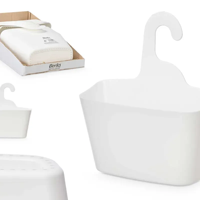 Portautensilios ducha blanco