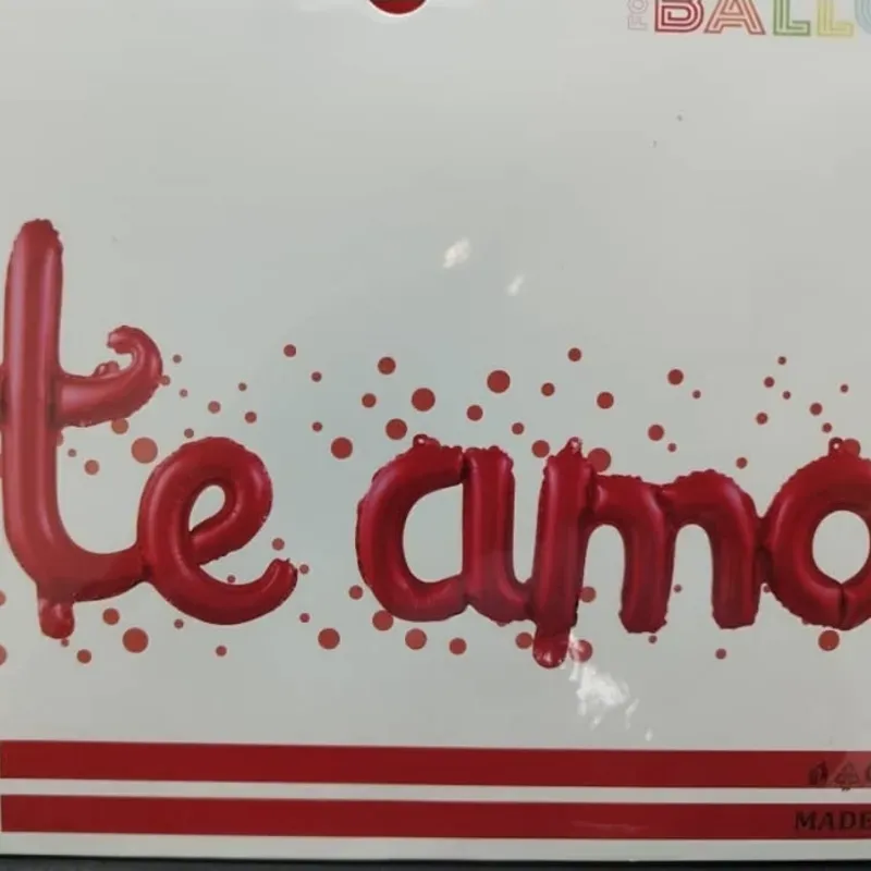 ‼️Cartel rojo de Te Amo (cursiva)‼️