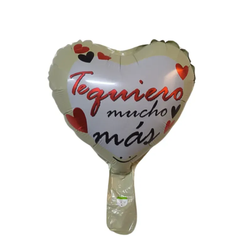 Globo de corazón con diseño de 10" 02