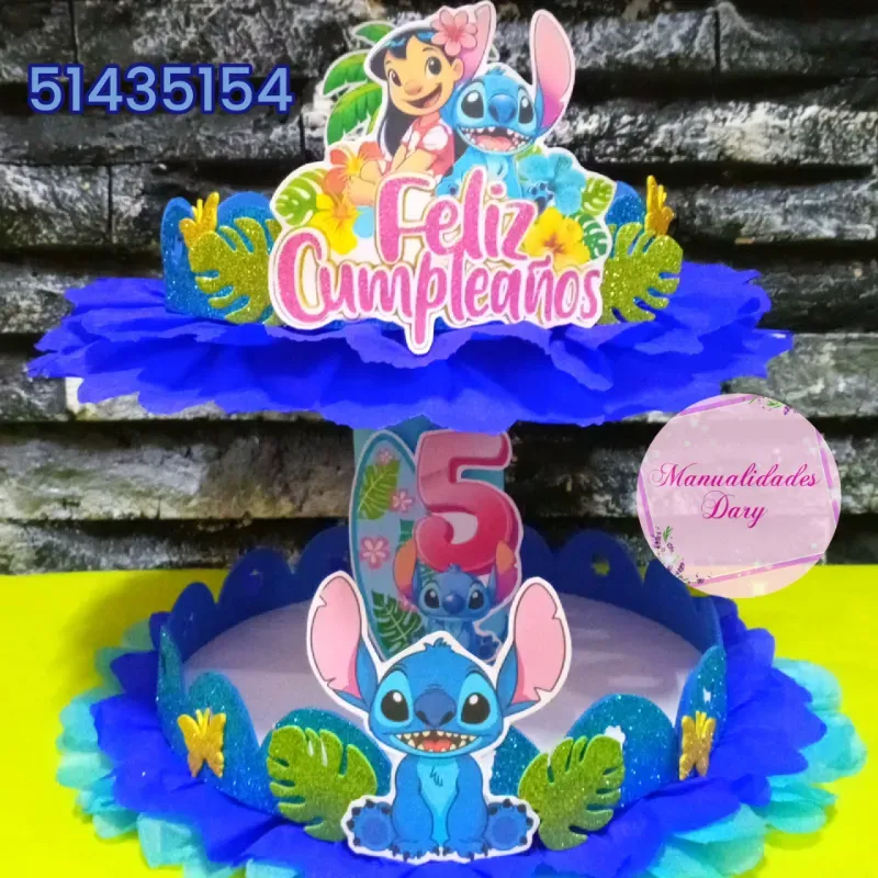 Base doble con adornos crepé