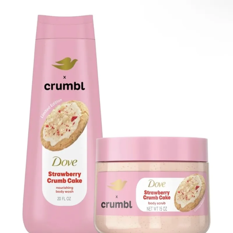 Dove x Crumbl Strawberry Crumb Cake