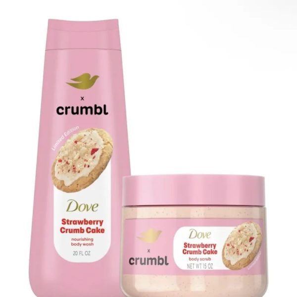 Dove x Crumbl Strawberry Crumb Cake