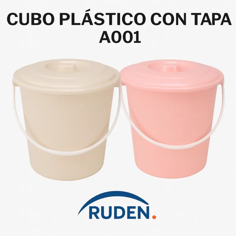 Cubo Plastico con tapa A001