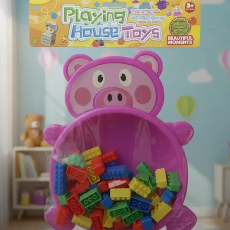 Set de juguetes lego con bandeja