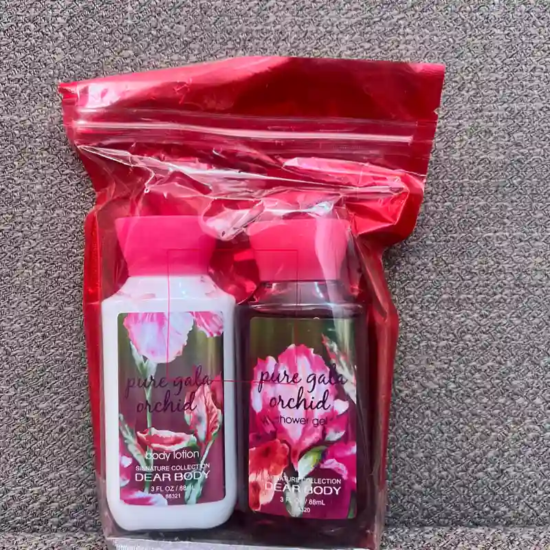 Set de crema para la piel y gel de baño