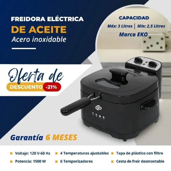FREIDORA ELECTRICA DE ACEITE MARCA EKO