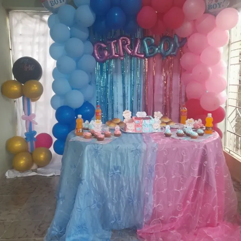 Decoración  de revelación  de sexo