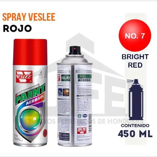 Pintura rojo brillo No.7