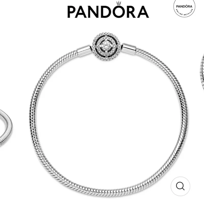 PANDORA MOMENTS HALO SNAKE CHAIN BRACELET