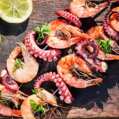 Brochetas de Mariscos