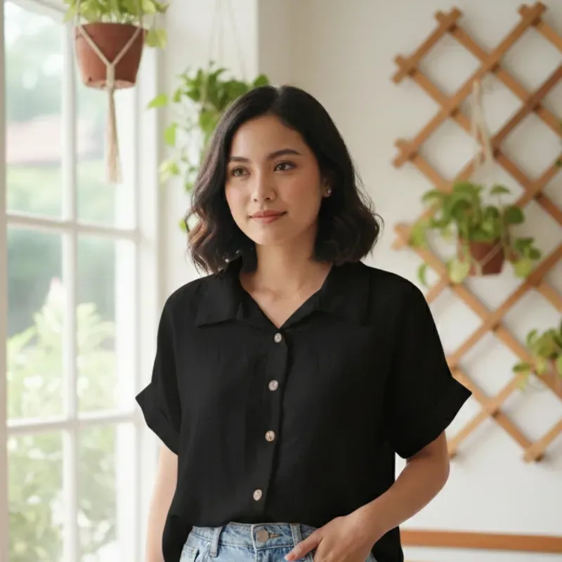 Camisa manga corta de mujer