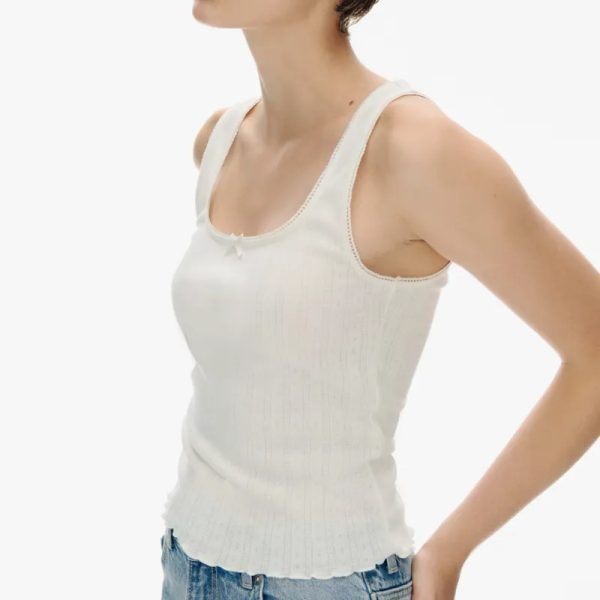 Blusa blanca h&m con lazo