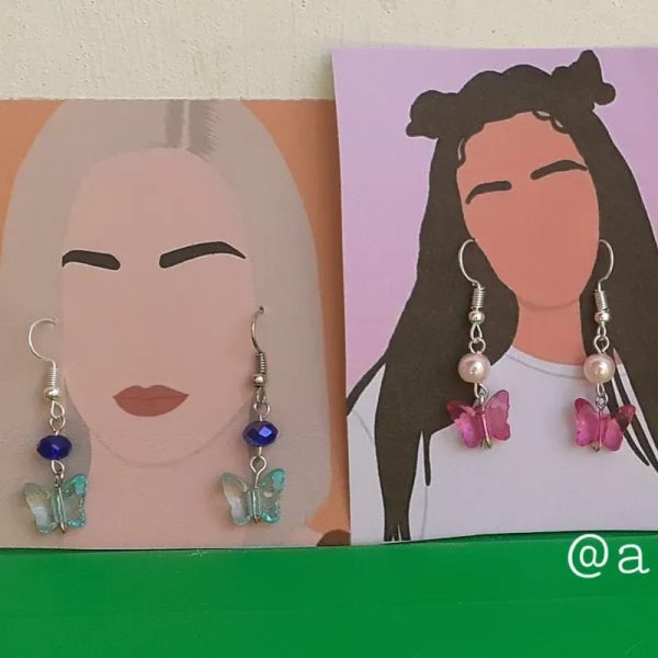 Aretes de mariposas