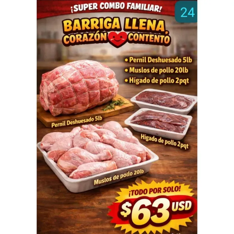Combo #24(Pollo dónde está el Pernil)
