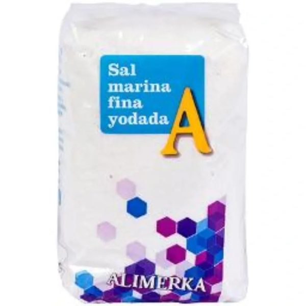 Sal marina yodada ALIMERKA 1Kg /12U Caja