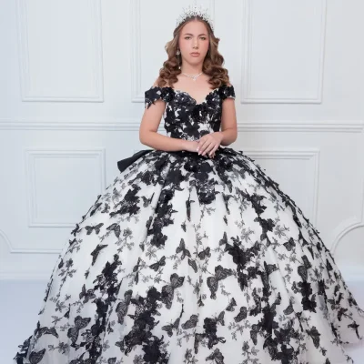 Traje Blanco y Negro