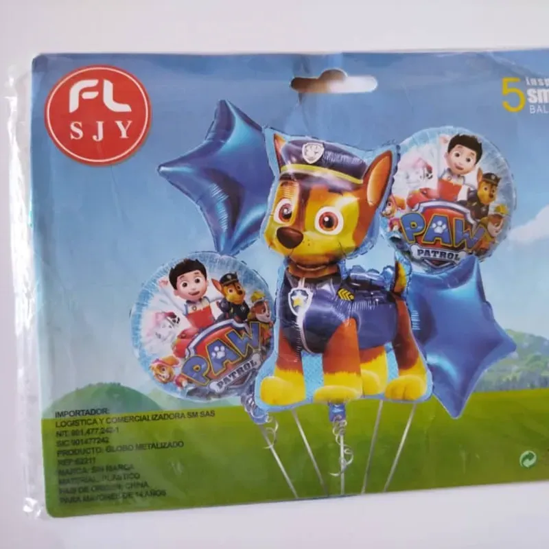 Set de globos de 5 piezas temáticos y de fiesta