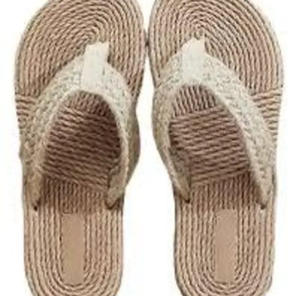Chanclas de Mete-Dedos de Paja Tejidas