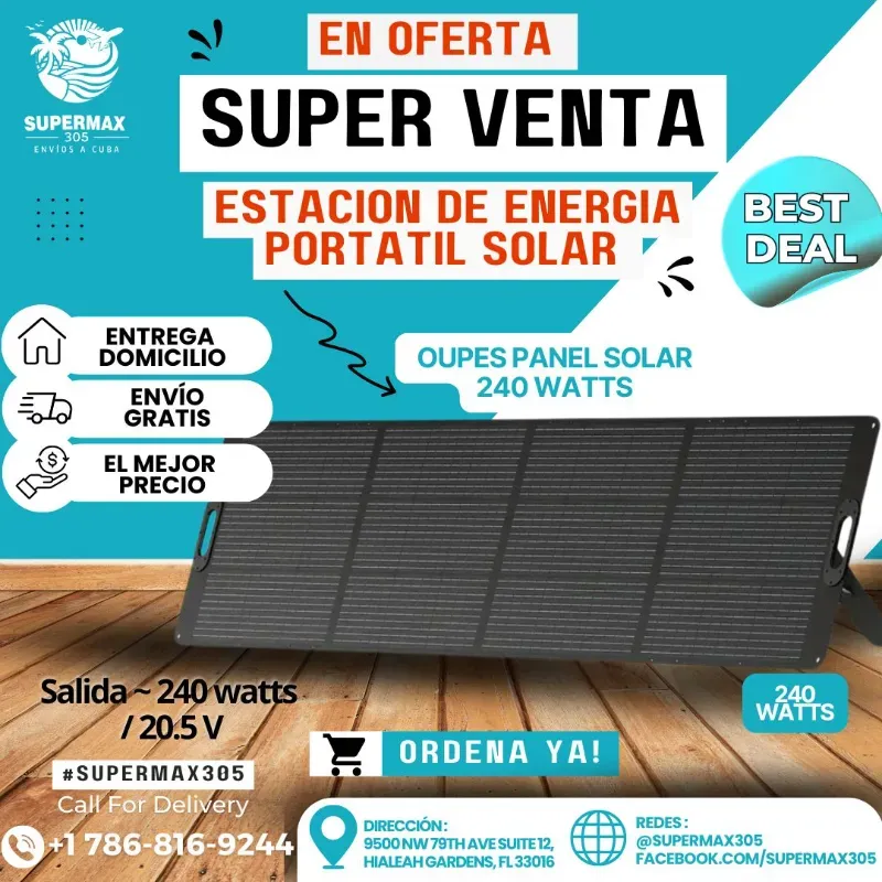 Oupes Panel Solar 240 Watts.