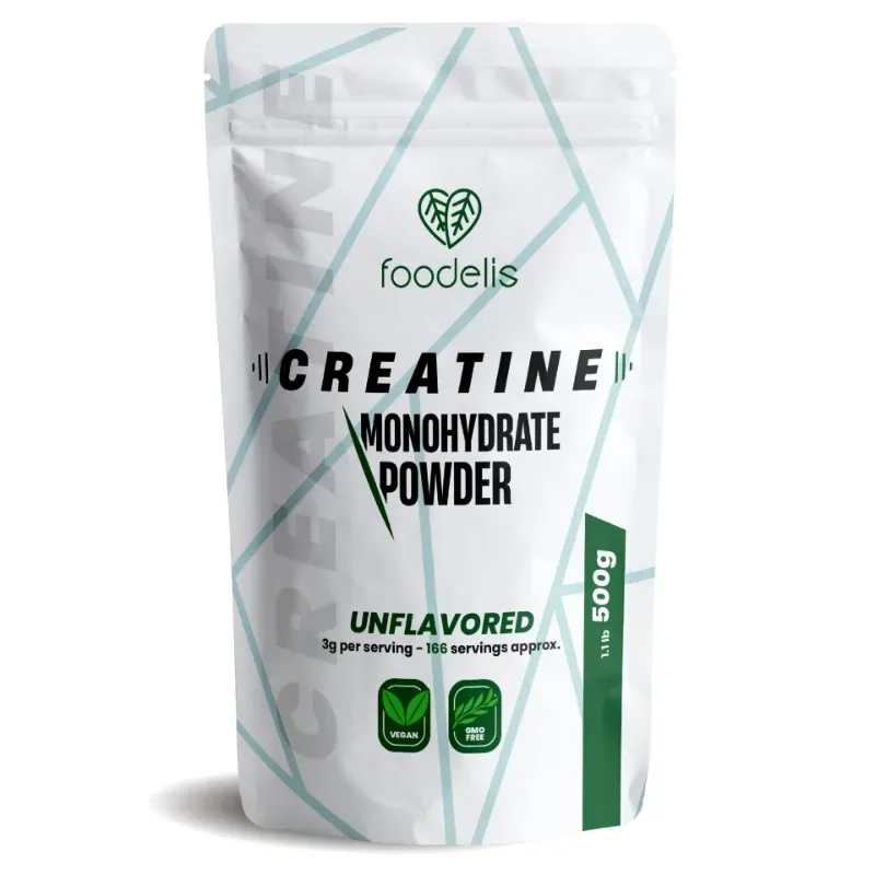 Creatina Foodelis® en Polvo – 500 mg por Porción | Sin Sabor