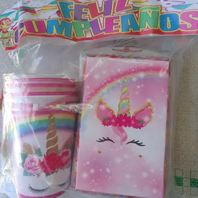 Set buffet Unicornio 15 piezas