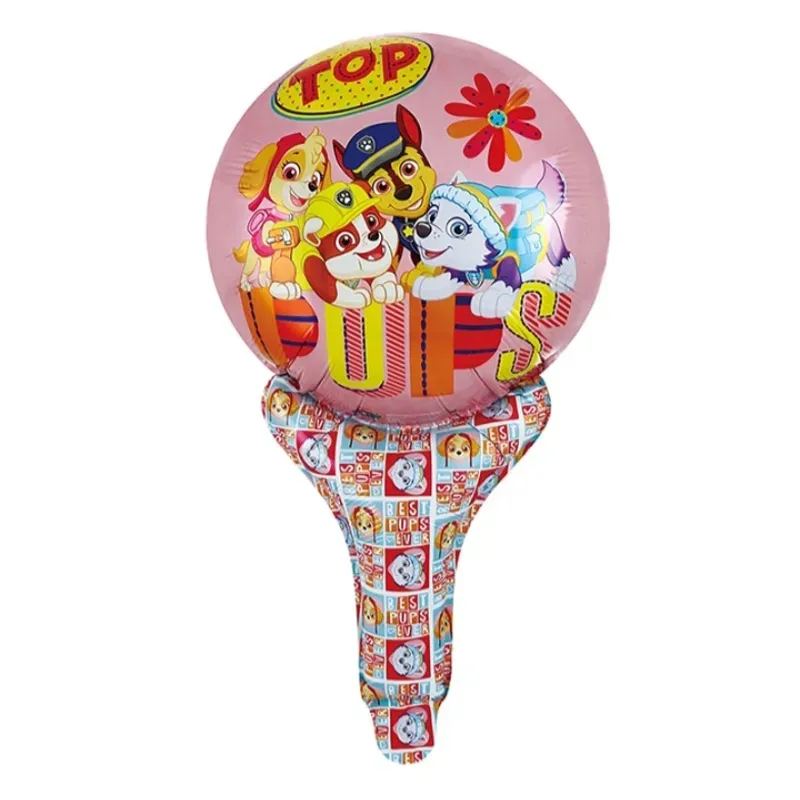 Globo de mano de paw patrol rosado